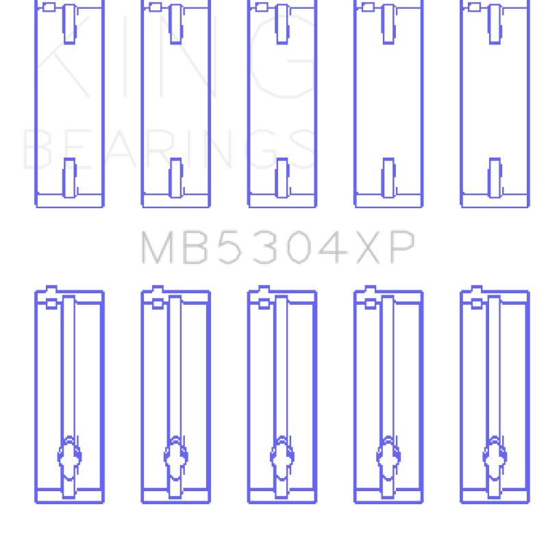 King Mazda B6/B6-T/ZM/B3/B5 (Size +0.25) Main Bearing Set-tuningsupply.com