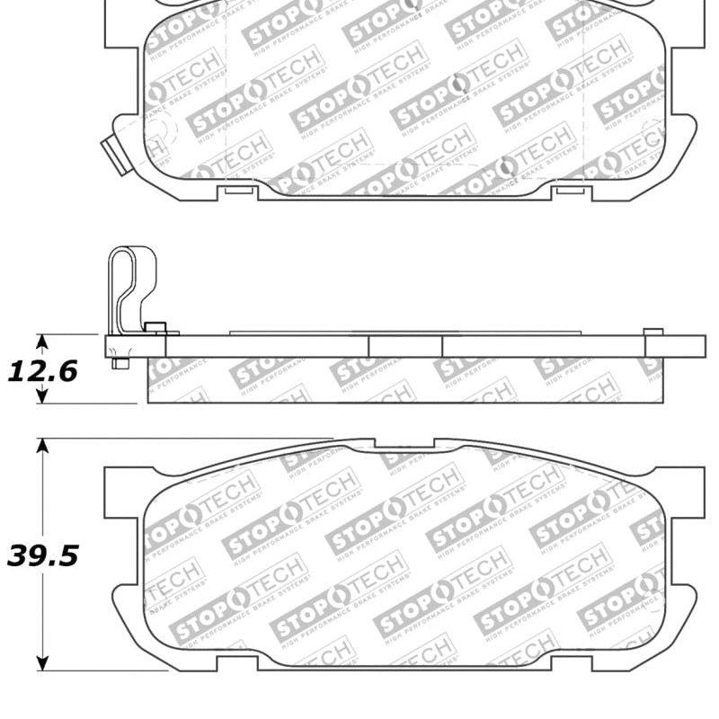 StopTech Performance 01-05 Miata w/ Sport Suspension Rear Brake Pads D891-Brake Pads - Performance-Stoptech-STO309.08910-SMINKpower Performance Parts