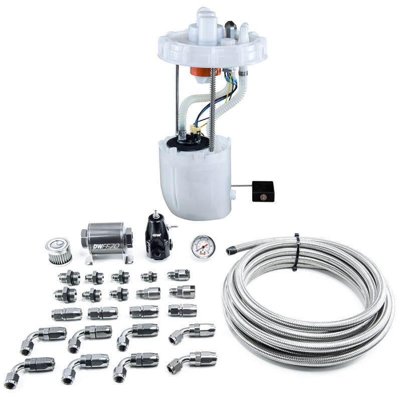 DeatschWerks 12-15 Honda Civic Si/13-15 Acura ILX DW400 Pump Module & Return Kit w/CPE Fuel Lines-tuningsupply.com