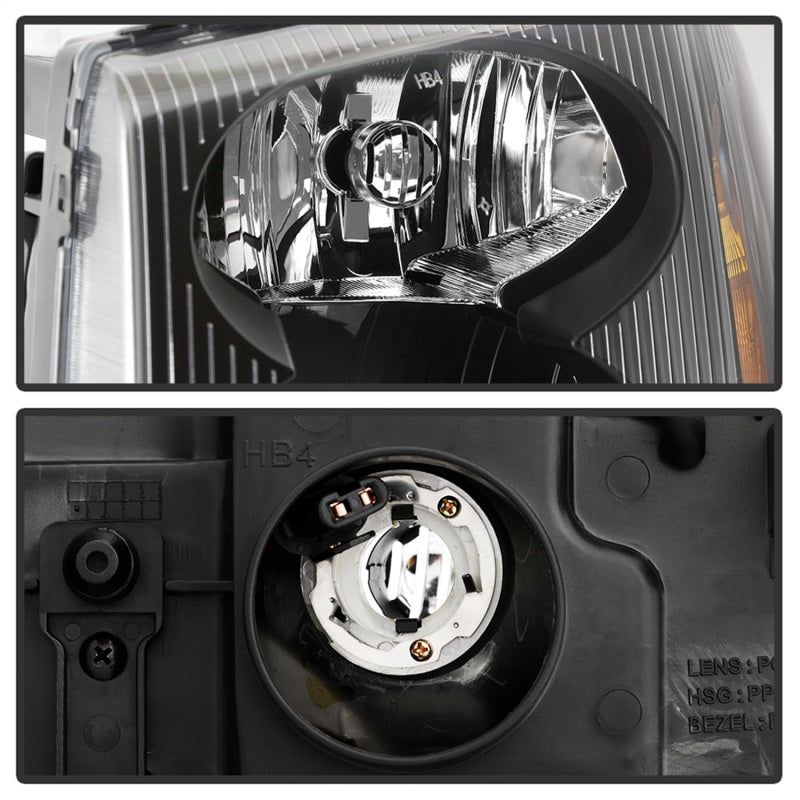 xTune 02-09 GMC Envoy OEM Style Headlights - Black (HD-JH-GEN02-AM-BK)-Headlights-SPYDER-SPY9042652-SMINKpower Performance Parts