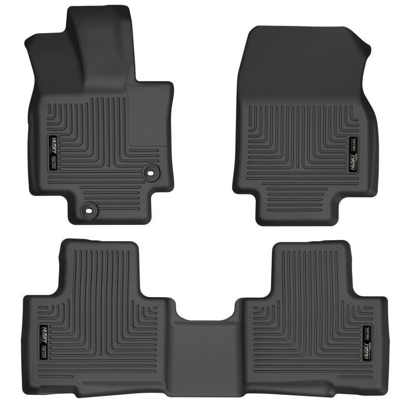 Husky Liners 20-21 Highlander All / 21 Highlander XSE Weatherbeater Front & 2nd Seat Liners - Black-tuningsupply.com