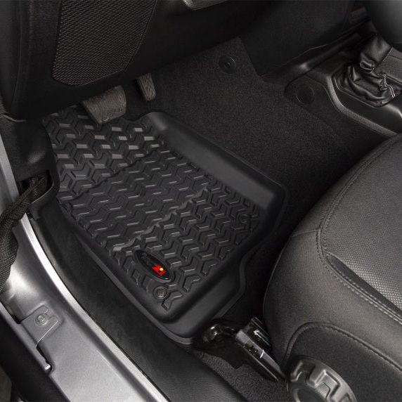 Rugged Ridge Floor Liner Front/Rear/Cargo Black 18-21 Jeep Wrangler JL 4 Dr (Excl. 4XE Models)-Floor Mats - Rubber-Rugged Ridge-RUG12988.05-SMINKpower Performance Parts