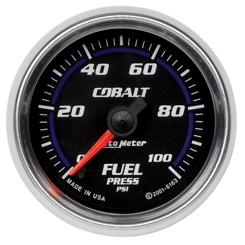 Autometer Cobalt 52mm 100 PSI Electronic Fuel Pressure Gauge-tuningsupply.com