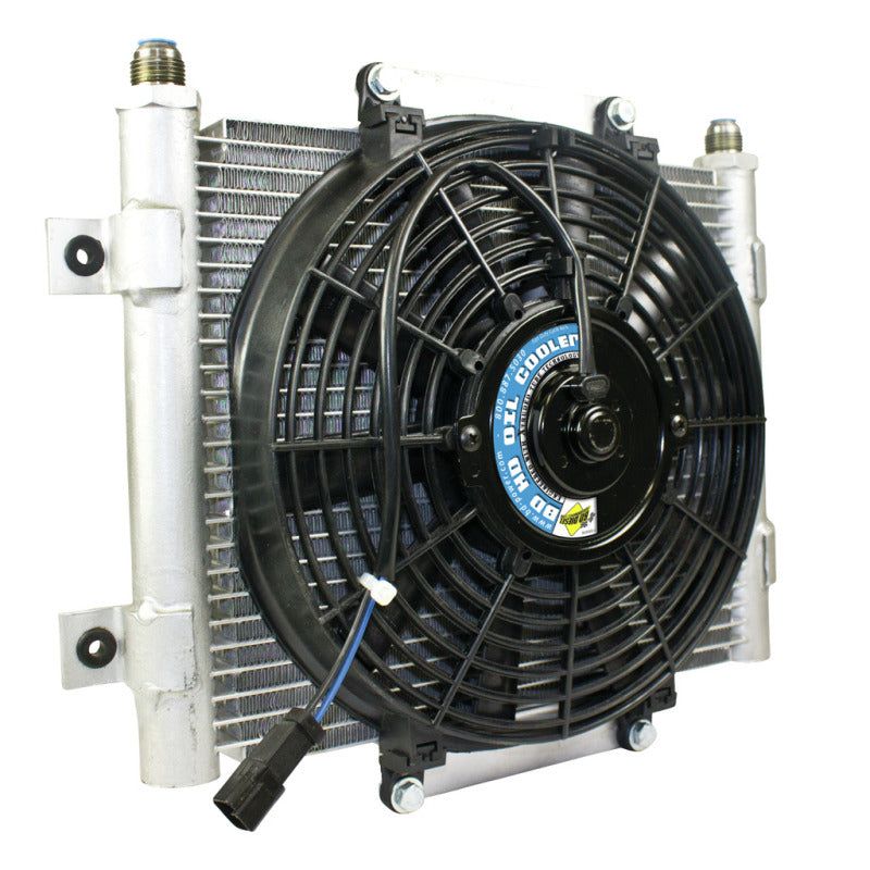 BD Diesel Xtrude Trans Cooler w/Fan 5.5in-tuningsupply.com