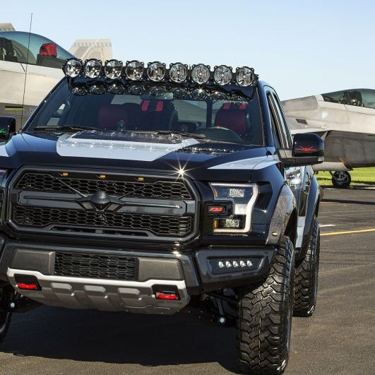 KC HiLiTES 17-18 Ford Raptor 57in. Pro6 Gravity LED 9-Light 180w Combo Beam Overhead Light Bar Sys-tuningsupply.com