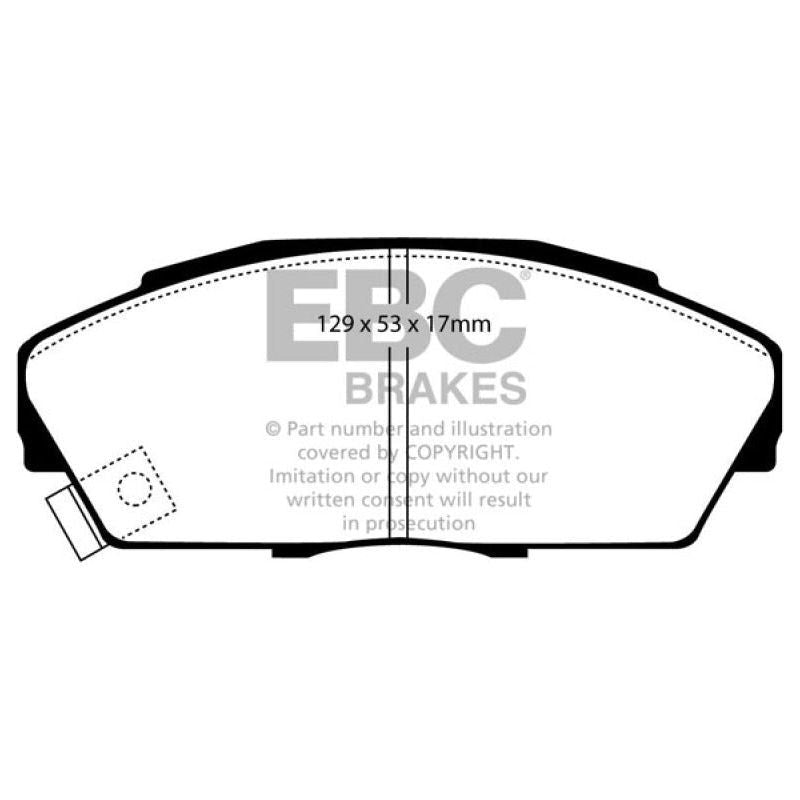 EBC 92-94 Acura Integra 1.7 Vtec Yellowstuff Front Brake Pads-tuningsupply.com