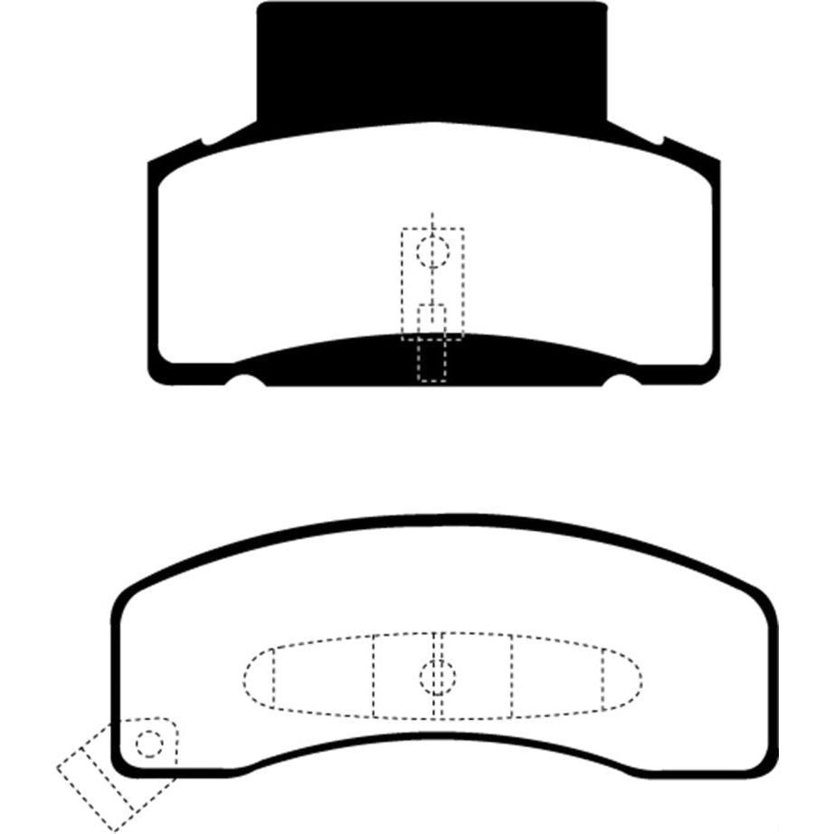 EBC 92-99 Chevrolet C30 DRW Yellowstuff Front Brake Pads-tuningsupply.com