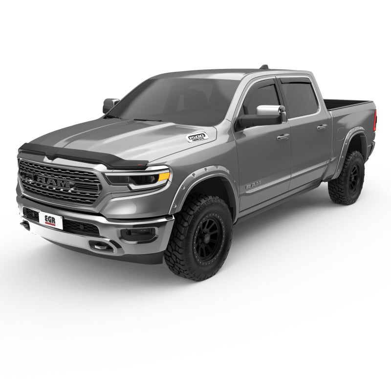 EGR 2019 Dodge Ram 1500 Crew Cab SlimLine In-Channel Window Visors Set of 4 - Dark Smoke-tuningsupply.com