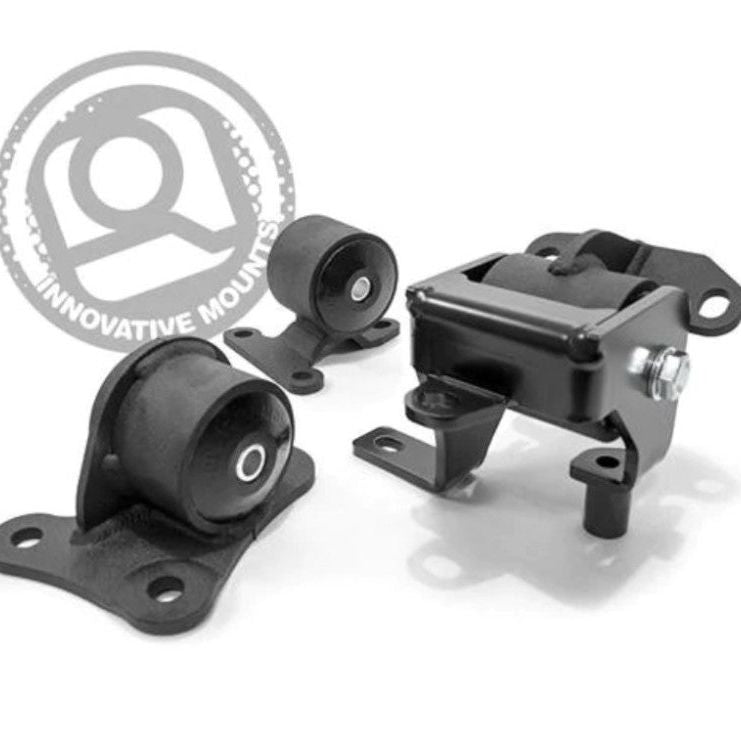 Innovative 97-01 Honda Prelude H/F Series Black Replacement Steel Mounts 75A Bushings-tuningsupply.com