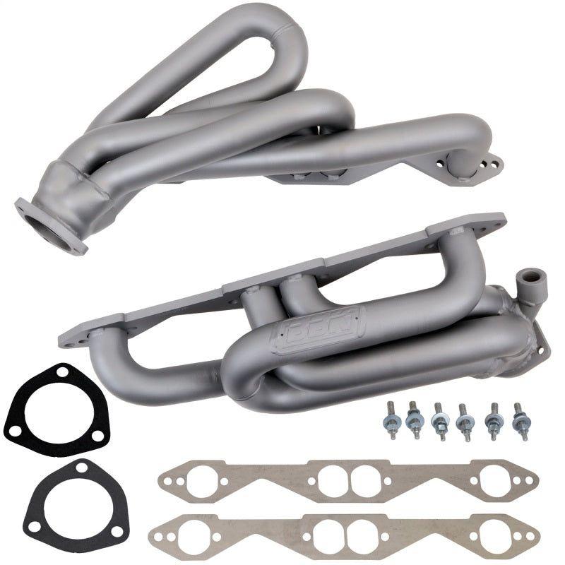 BBK 96-98 GM Truck SUV 5.0 5.7 Shorty Tuned Length Exhaust Headers - 1-5/8 Titanium Ceramic-tuningsupply.com