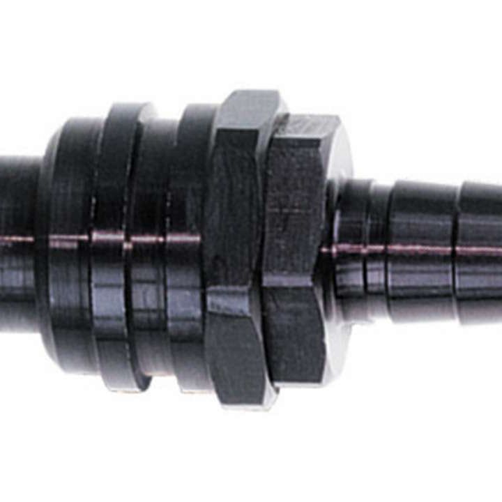 Q/R #5 Str Male Plug w/ Hose Barb Valved Black - SMINKpower Performance Parts JFT22505 JIFFY-TITE