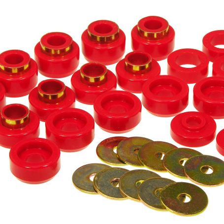 Prothane 87-96 Jeep Wrangler Body Mount - Red-tuningsupply.com