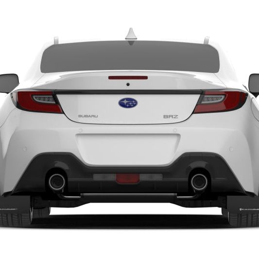 Rally Armor 2022+ Subaru BRZ / 2022+ Toyota GR86 Black UR Mud Flap w/ Red Logo-Mud Flaps-Rally Armor-RALMF99-UR-BLK-RD-SMINKpower Performance Parts