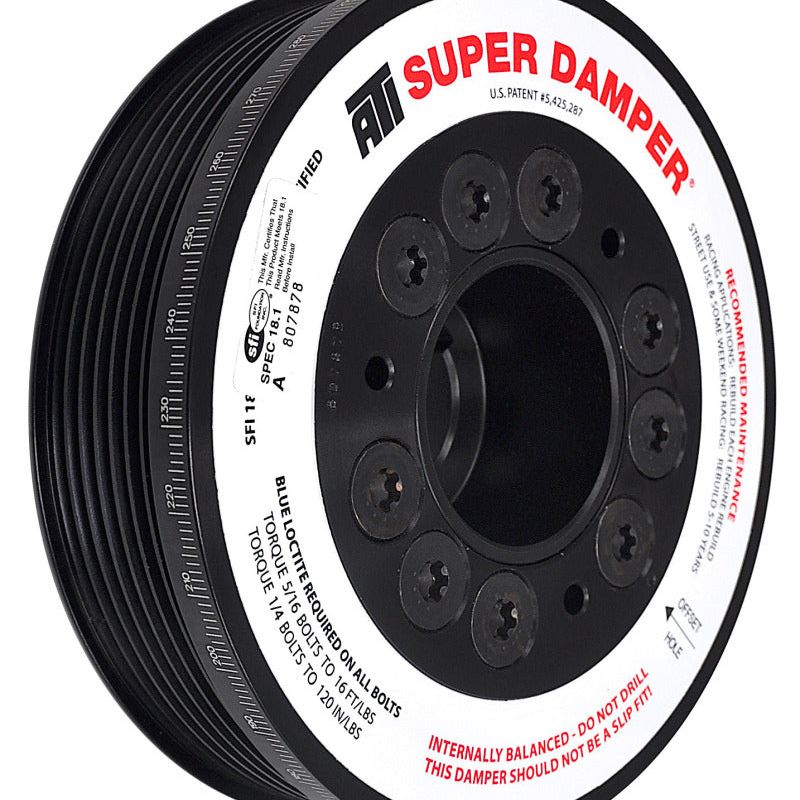 ATI Damper - 5.67in - Alum - 7 Grv - Honda K20 - Street - 02+ 2.0L - Civic Type-R / Acura RSX - 1Pc-tuningsupply.com