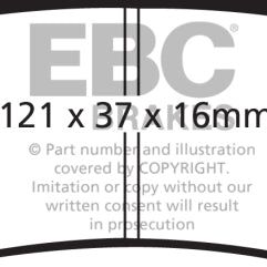 EBC 03-04 Cadillac XLR 4.6 Redstuff Rear Brake Pads-tuningsupply.com