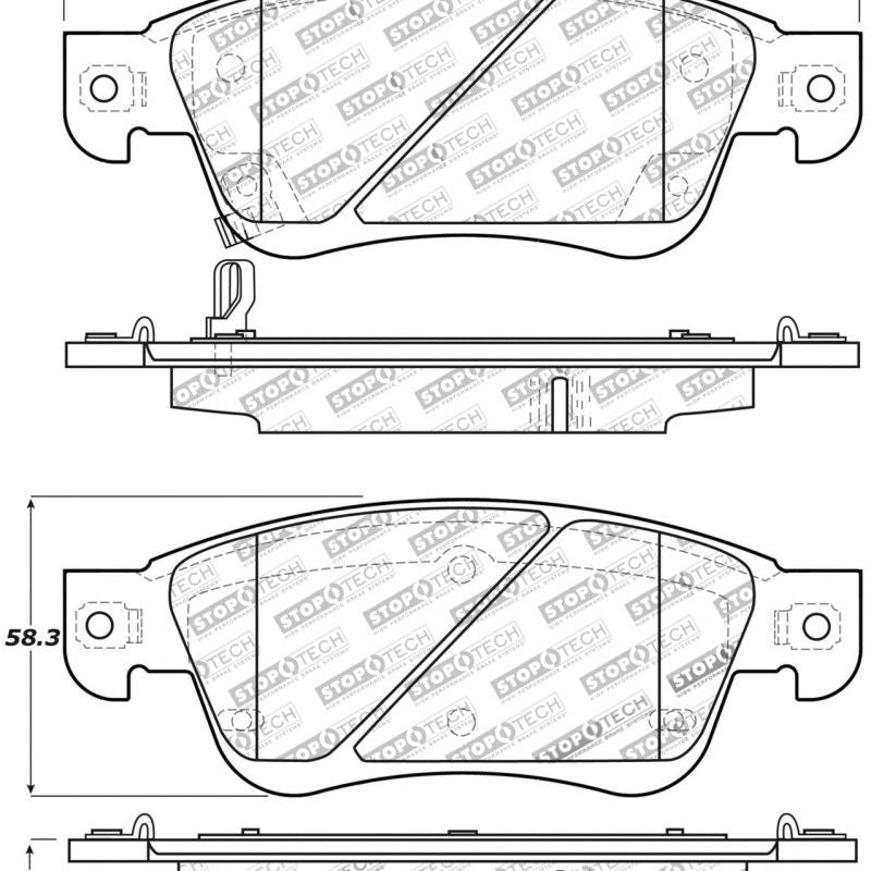 StopTech Performance 07-08 Infiniti G35 2WD Sedan / 08 Infiniti G37 Coupe Front Brake Pads-Brake Pads - Performance-Stoptech-STO309.12870-SMINKpower Performance Parts