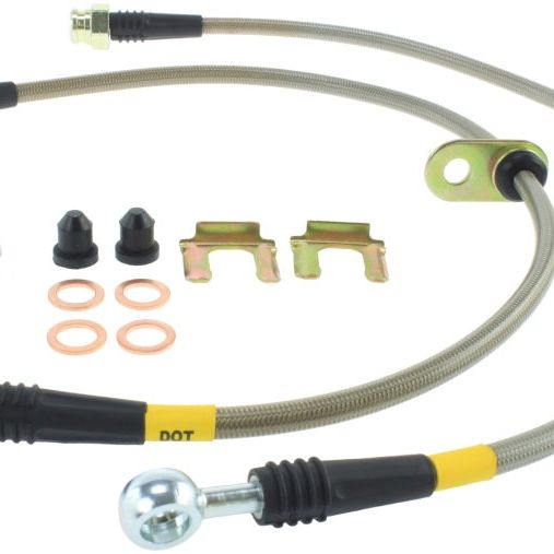 StopTech 08-09 Subaru STi / 13 Subaru BRZ / 13 Scion FR-S Stainless Steel Rear Brake Lines-Brake Line Kits-Stoptech-STO950.47508-SMINKpower Performance Parts