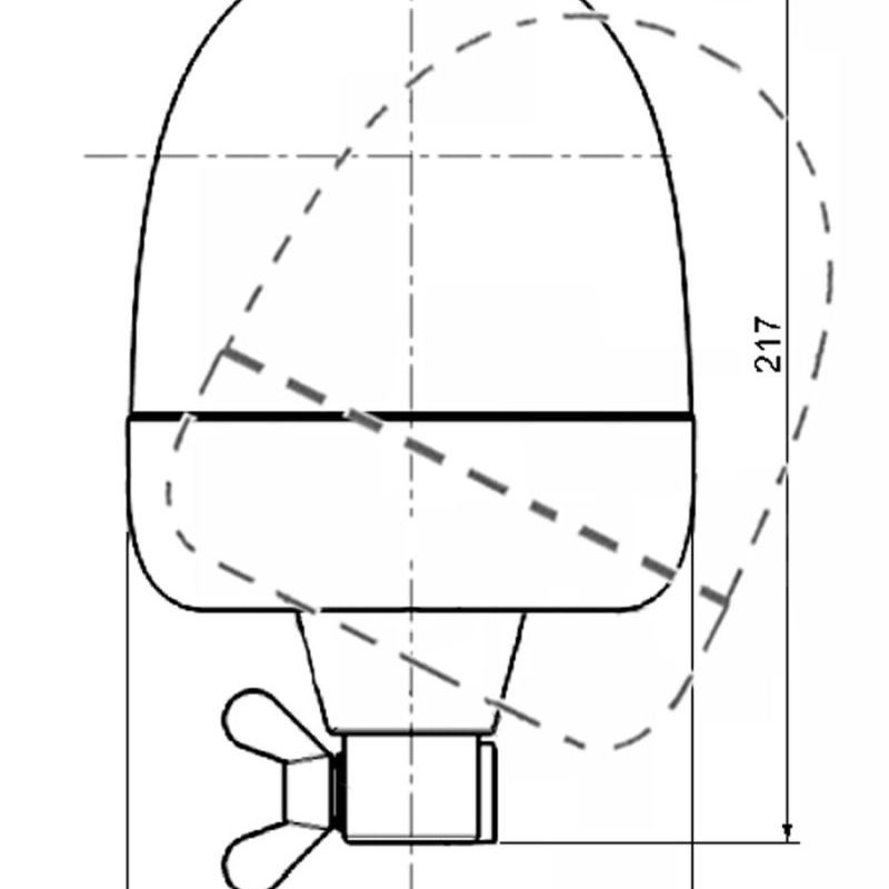 Hella Rota Compact 12V Amber Lens Beacon w/ Flexible Pole Mount-tuningsupply.com