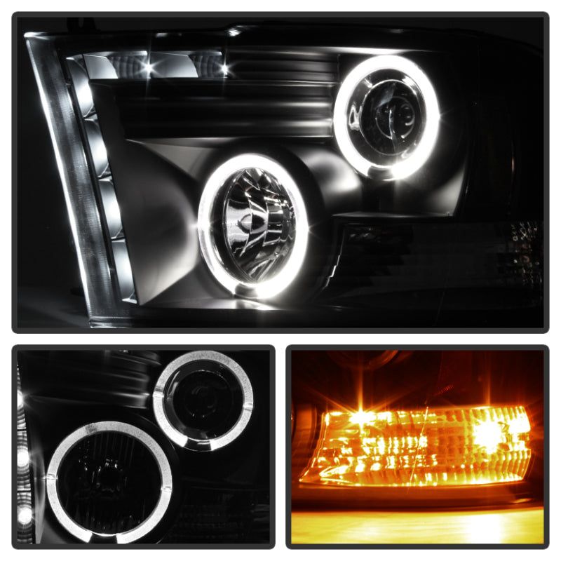 Spyder Dodge Ram 1500 09-14 10-14 Projector Headlights Halogen- LED Halo LED - Blk PRO-YD-DR09-HL-BK-Headlights-SPYDER-SPY5010032-SMINKpower Performance Parts