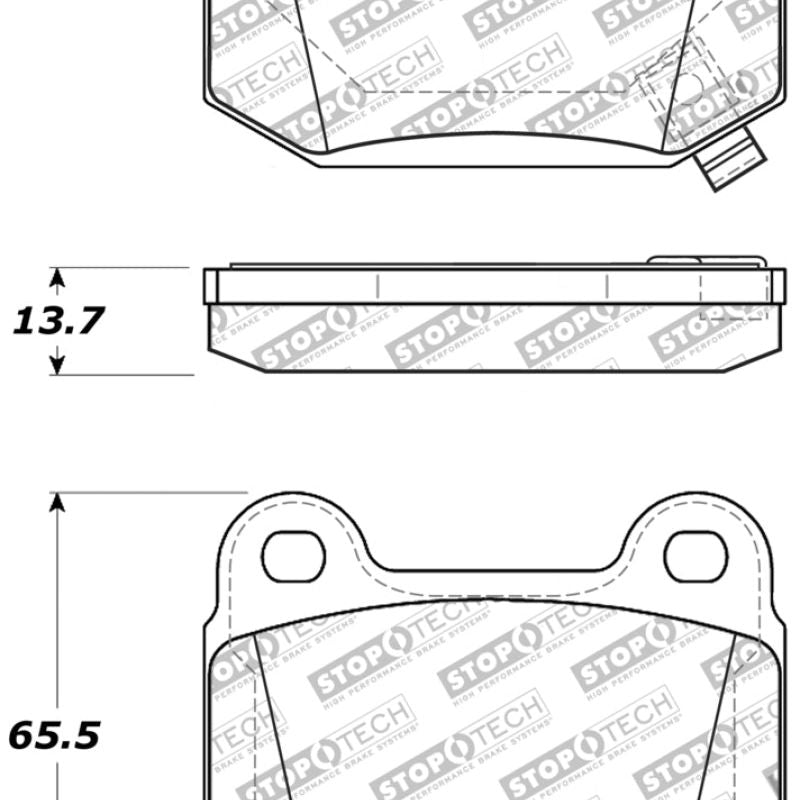 StopTech Street Touring ST-22 2-Piston Rear Caliper Brake Pads-Brake Pads - OE-Stoptech-STO308.09610-SMINKpower Performance Parts