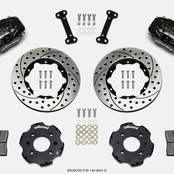 Wilwood Forged Dynalite Front Hat Kit 11.00in Drilled Integra/Civic w/Fac.240mm Rtr - SMINKpower Performance Parts WIL140-8695-D Wilwood