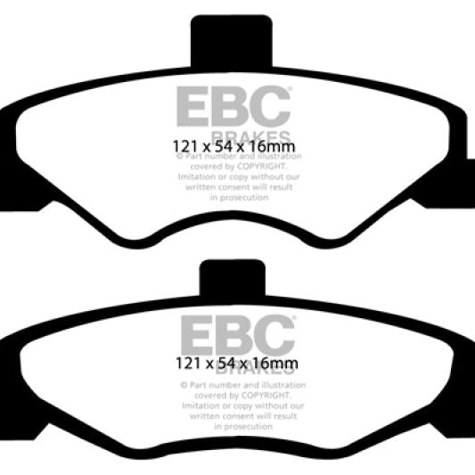 EBC 98-02 Chevrolet Camaro (4th Gen) 3.8 Redstuff Rear Brake Pads-tuningsupply.com