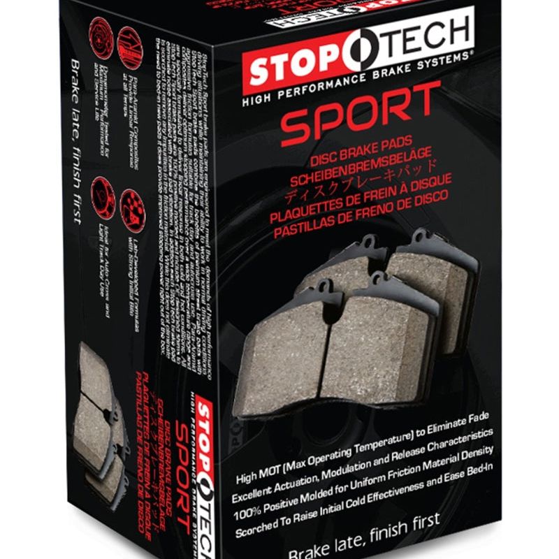 StopTech Sport Brake Pads w/Shims and Hardware - Rear-Brake Pads - Performance-Stoptech-STO309.09051-SMINKpower Performance Parts