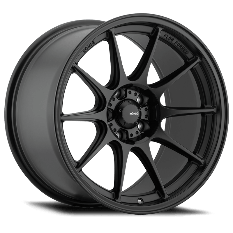 Konig Dekagram 15x7.5 4x100 ET35 Semi-Matte Black-tuningsupply.com