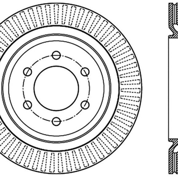 StopTech 12-19 Ford F-150 (w/Manual Parking Brake) Slotted Sport Brake Rotor-Brake Rotors - Slotted-Stoptech-STO126.65135SL-SMINKpower Performance Parts