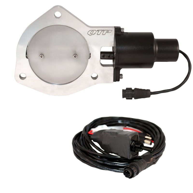 QTP 4in Bolt-On QTEC Electric Cutout Valve - Single-Exhaust Cutouts-QTP-QTPQTEC40-SMINKpower Performance Parts