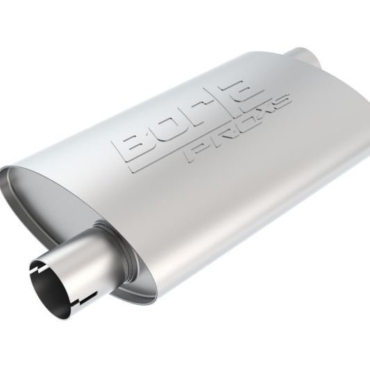 Borla Universal Pro-XS Oval 2.25in Inlet / Outlet Offset Notched Muffler-tuningsupply.com