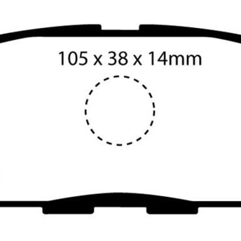 EBC 08-13 Infiniti EX35 3.5 Redstuff Rear Brake Pads-tuningsupply.com