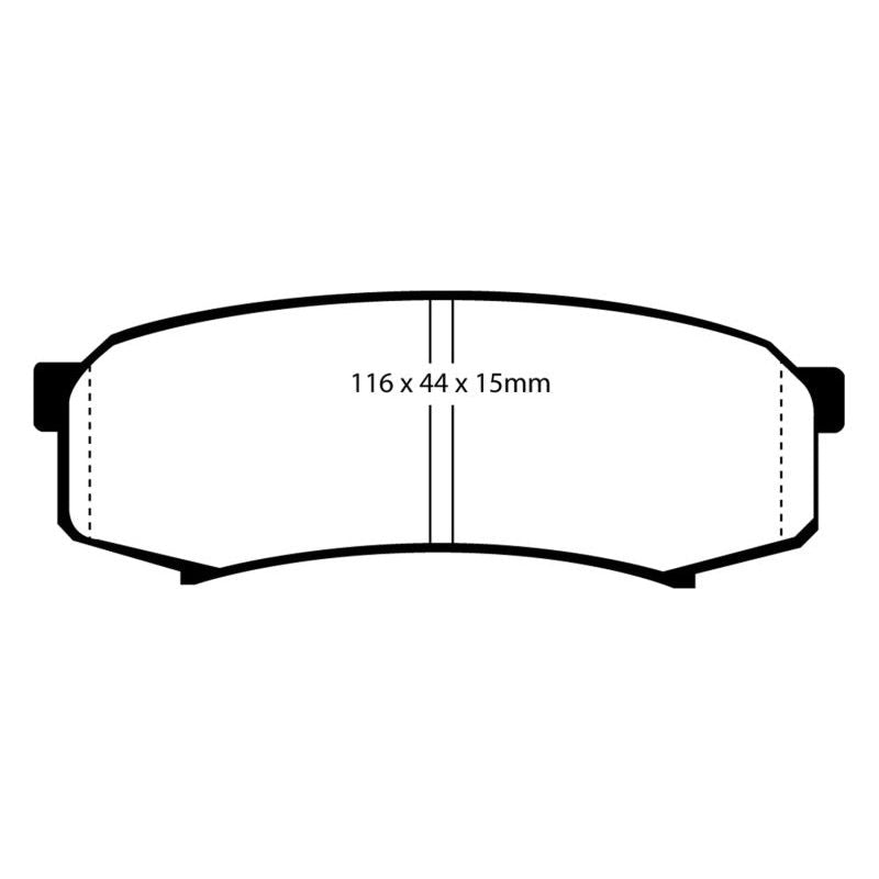 EBC 10+ Lexus GX460 4.6 Yellowstuff Rear Brake Pads-tuningsupply.com