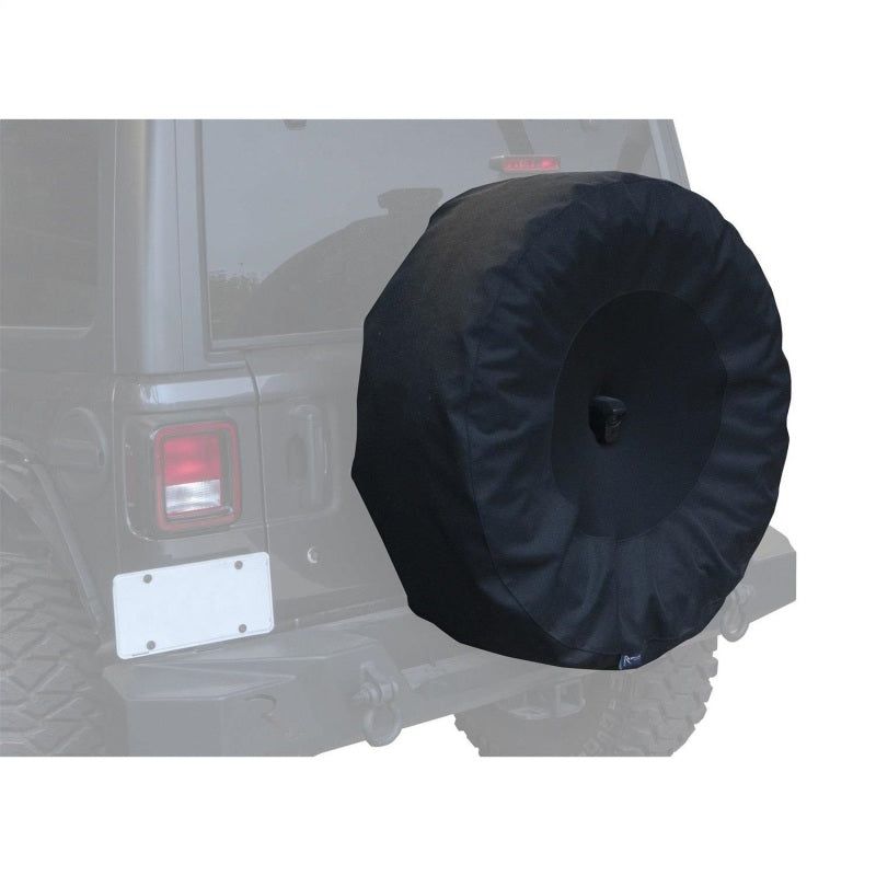 Rampage 2018-2019 Jeep Wrangler(JL) Sport 2-Door Tire Cover w/Cam Slot 33in -35in - Black - SMINKpower Performance Parts RAM773565 Rampage