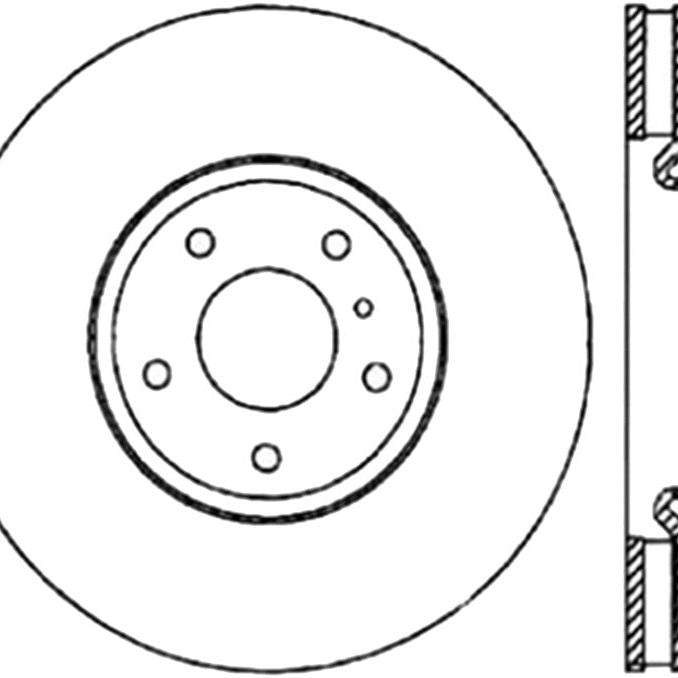 StopTech Slotted & Drilled Sport Brake Rotor-Brake Rotors - Slot & Drilled-Stoptech-STO127.42076L-SMINKpower Performance Parts