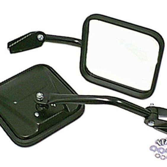 Omix Side Mirror Kit Black- 55-86 Jeep CJ Models-tuningsupply.com