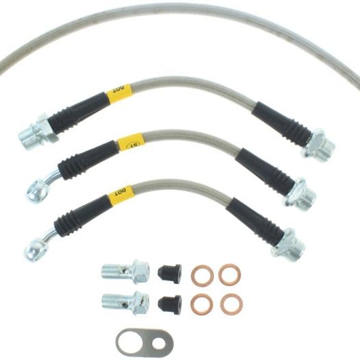 StopTech 08-11 Scion xB Rear Stainless Steel Brake Lines-Brake Line Kits-Stoptech-STO950.44525-SMINKpower Performance Parts