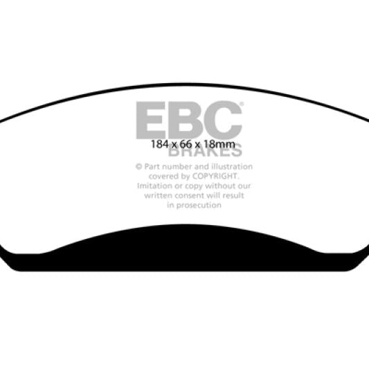 EBC 07 Cadillac Escalade 6.2 2WD Greenstuff Front Brake Pads-tuningsupply.com