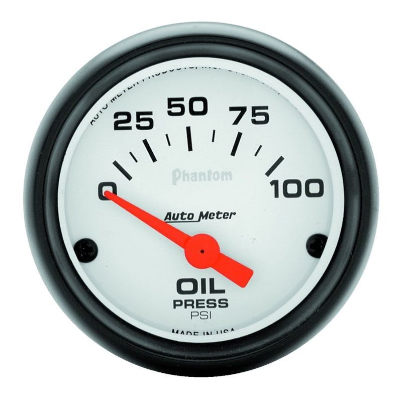 Autometer Phantom 52mm 0-100 PSI Electric Oil Pressure Gauge-tuningsupply.com