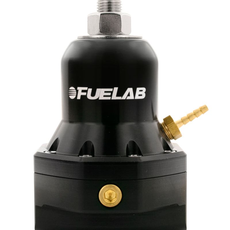 Fuelab 565 EFI Adjustable FPR 40-80 PSI (2) -10AN In (1) -10AN Return Max Flow Bypass - Black-tuningsupply.com