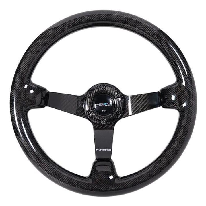 NRG Forged Carbon Fiber Steering Wheel (350mm / 3in. Deep)-tuningsupply.com