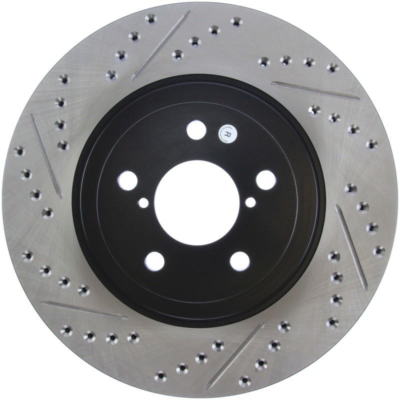 StopTech Slotted & Drilled Sport Brake Rotor-Brake Rotors - Slot & Drilled-Stoptech-STO127.47021R-SMINKpower Performance Parts