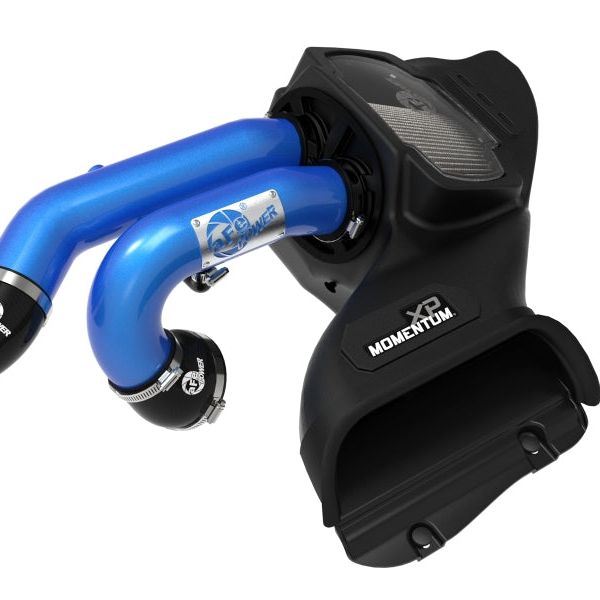 aFe 21-22 Ford F-150 Raptor V6-3.5L(tt) Momentum XP Cold Air Intake System Blue w/ Pro Dry S Filter-tuningsupply.com