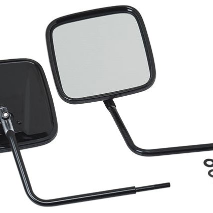 Kentrol 76-18 JEEP CJ/Wrangler YJ/TJ/JK Outback Mirrors Pair - Powdercoat Black-tuningsupply.com