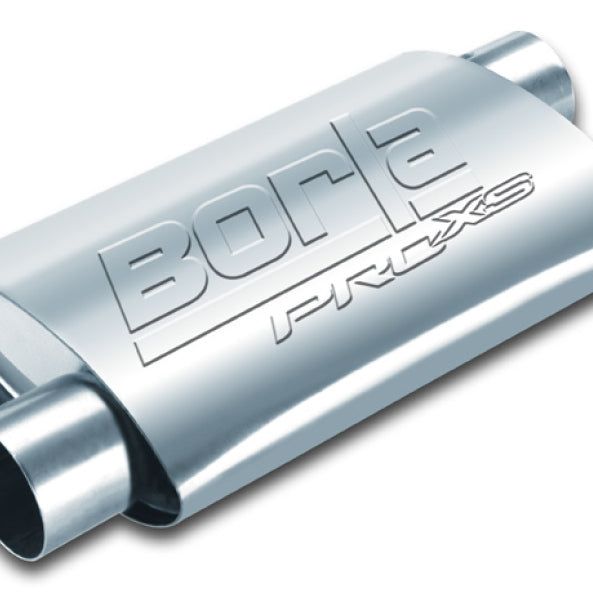 Borla Universal Pro-XS 3in Inlet//Outlet Offset/Offset 14x9 1/2 x 4 Muffler-tuningsupply.com