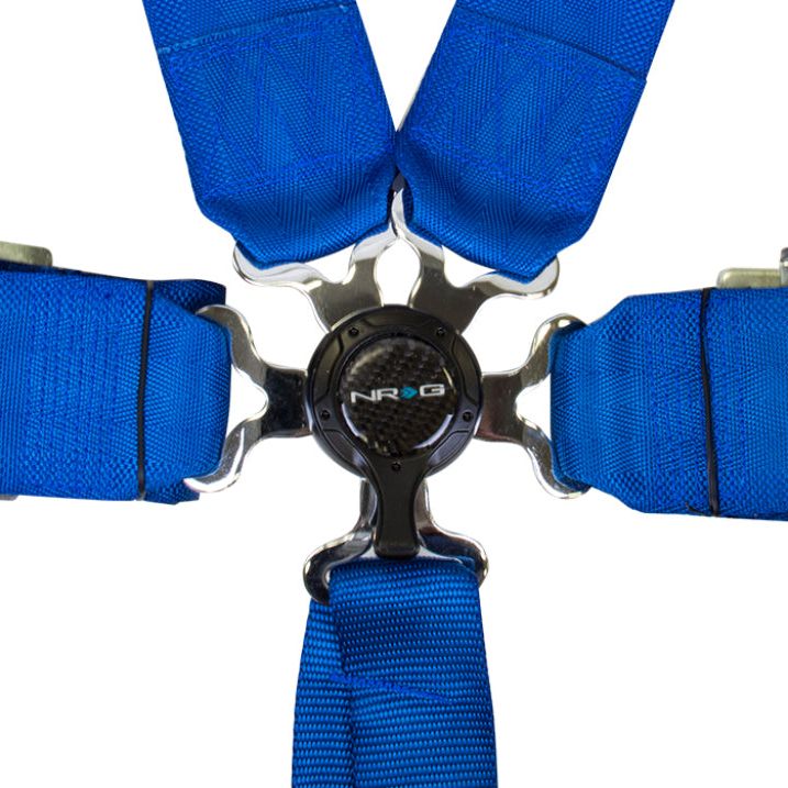 NRG 6PT 3in. Seat Belt Harness / Cam Lock - Blue-Seat Belts & Harnesses-NRG-NRGSBH-6PCBL-SMINKpower Performance Parts