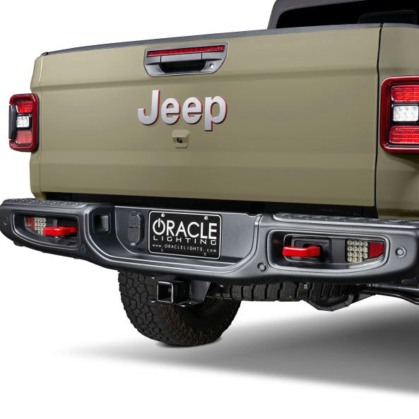 Oracle Jeep Gladiator JT Rear Bumper LED Reverse Lights w/ Plug & Play Harness - 6000K SEE WARRANTY-tuningsupply.com