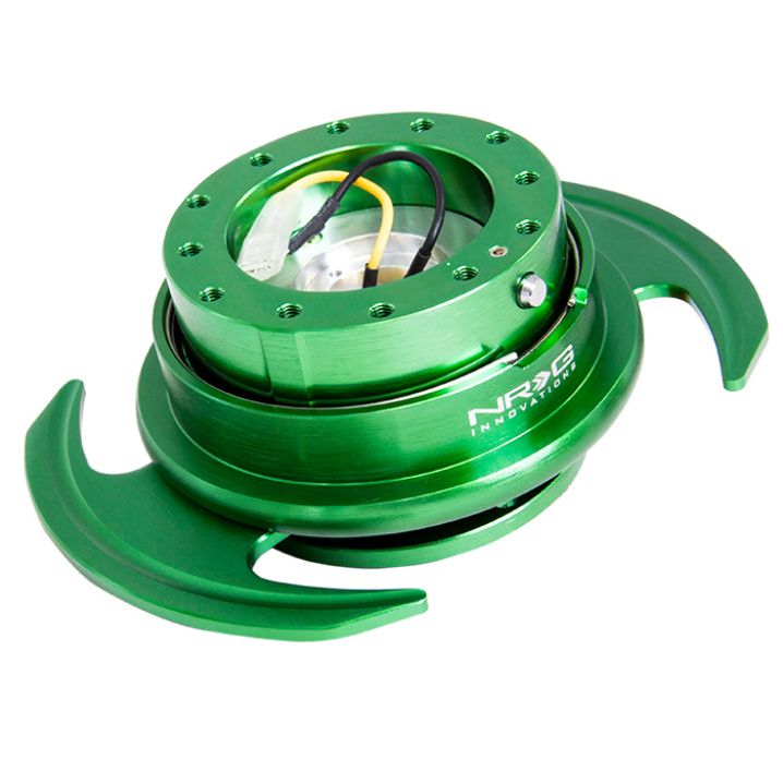 NRG Quick Release Kit Gen 3.0 - Green Body / Green Ring w/Handles - SMINKpower Performance Parts NRGSRK-650GN NRG