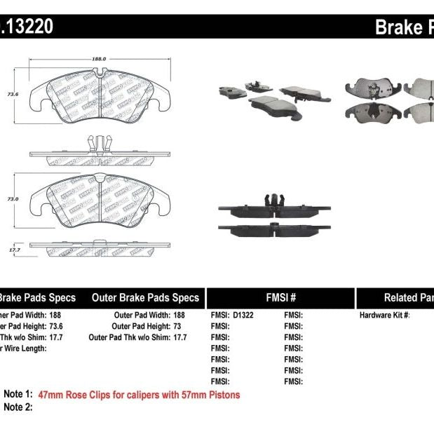 StopTech Performance 08-10 Audi A5 / 10 S4 / 09-10 Audi A4 (except Quattro) Front Brake Pads-Brake Pads - Performance-Stoptech-STO309.13220-SMINKpower Performance Parts