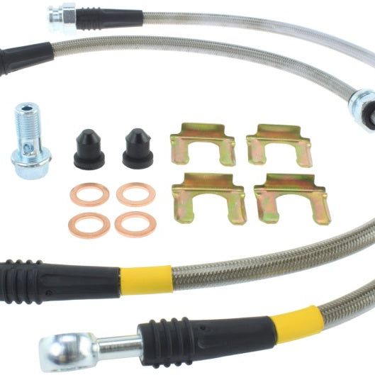 StopTech 00-05 Mitsubishi Eclipse / 01-05 Dodge Stratus Stainless Steel Front Brake Lines-Brake Line Kits-Stoptech-STO950.46001-SMINKpower Performance Parts